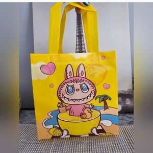 Labubu Yellow Graphic Tote Bag